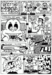 Fluffbuster Cartoon, UTR, Aug 95